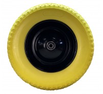 Поліуретанове колесо для тачки BLUETOOLS + вісь (4.0х8) (110-6013)