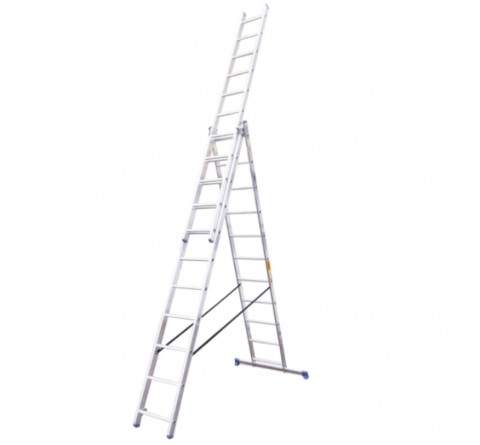 Драбина алюмінієва 3-х секційна BLUETOOLS Expert (3х10 сходинок) (160-9027)
