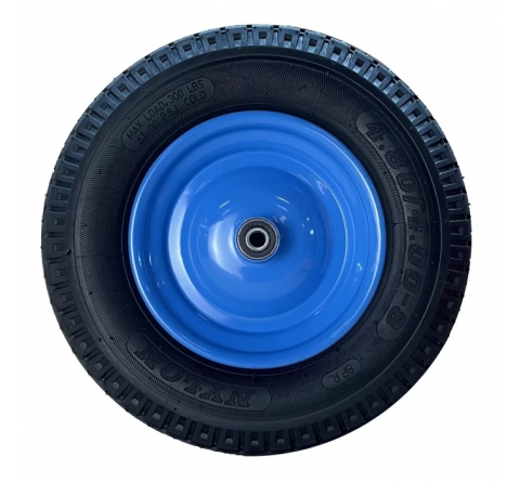 Пневматичне колесо для тачки BLUETOOLS + вісь (4.0х8) (220-6003)
