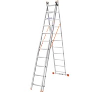 Драбина алюмінієва 3-х секційна BLUETOOLS (3х11 сходинок) (160-9311)