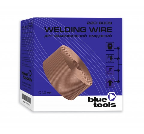 Обміднений зварювальний дріт BLUETOOLS ER70S-6 (СВ08Г2С) (1 мм, 15 кг) (220-8009)