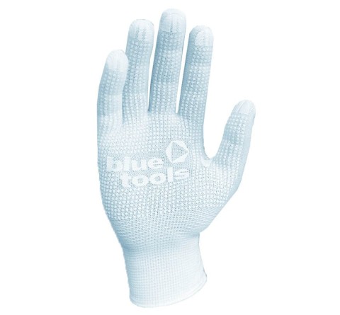 Робочі рукавиці з поліестеру ПВХ-крапка BLUETOOLS Expert (12 пар) (220-2210)